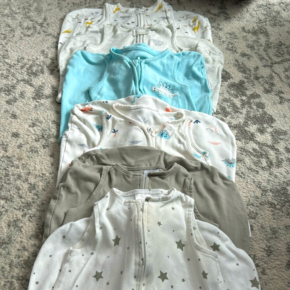 Bundle of 6 Baby Sleep Sacks